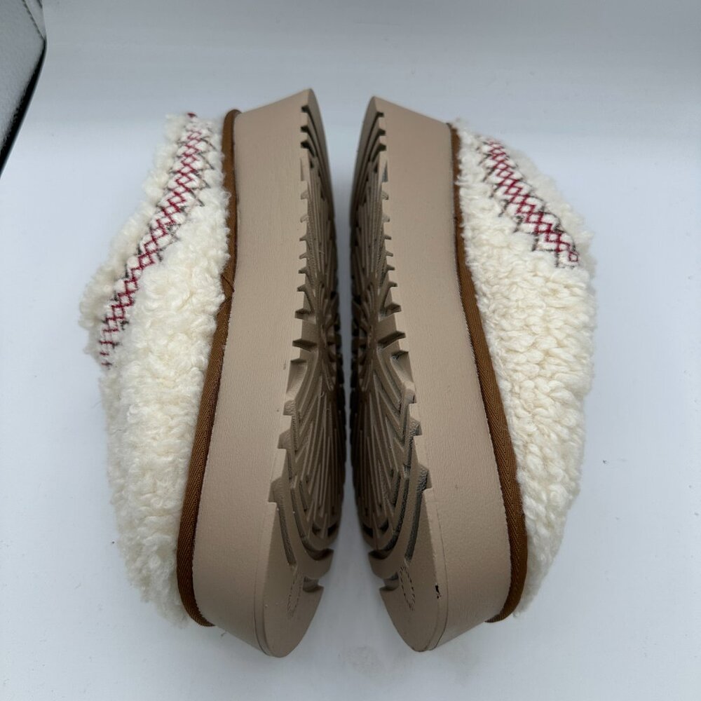 Chill Mood Cream Sherpa Braid Platform Slipper Women's 8 (39) - Picture 3 of 6